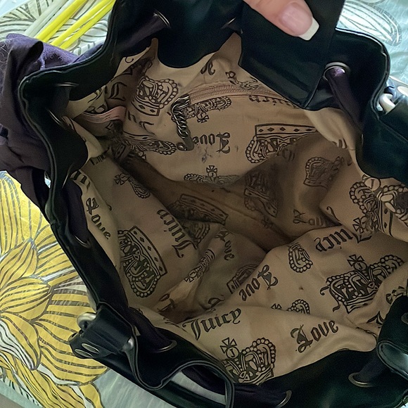 Vintage Y2K Juicy Couture Velour Pink & Gray Bag/Purse - Picture 2 of 3